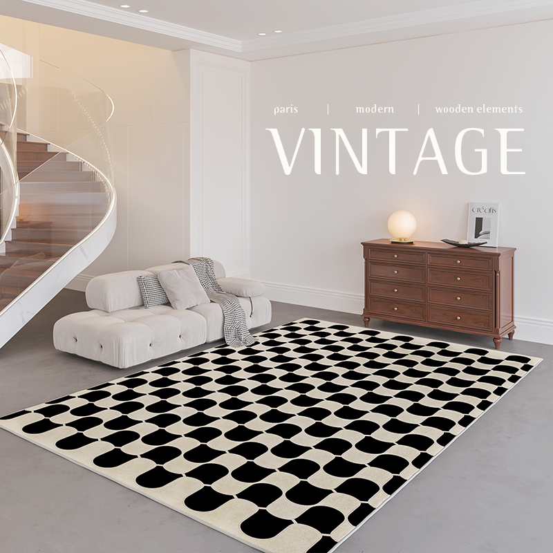Home Textiles Plaid - Fransız Retro kilim yatak odası dama