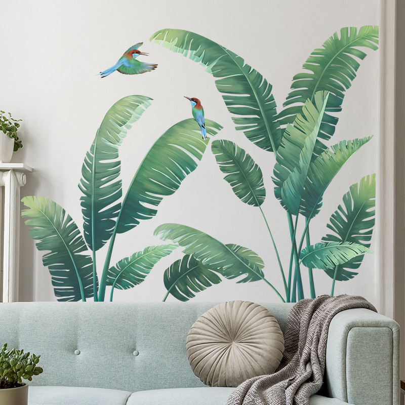 Xt Home Textiles - Tropikal Bitki Muz Yaprağı Vinil duvar