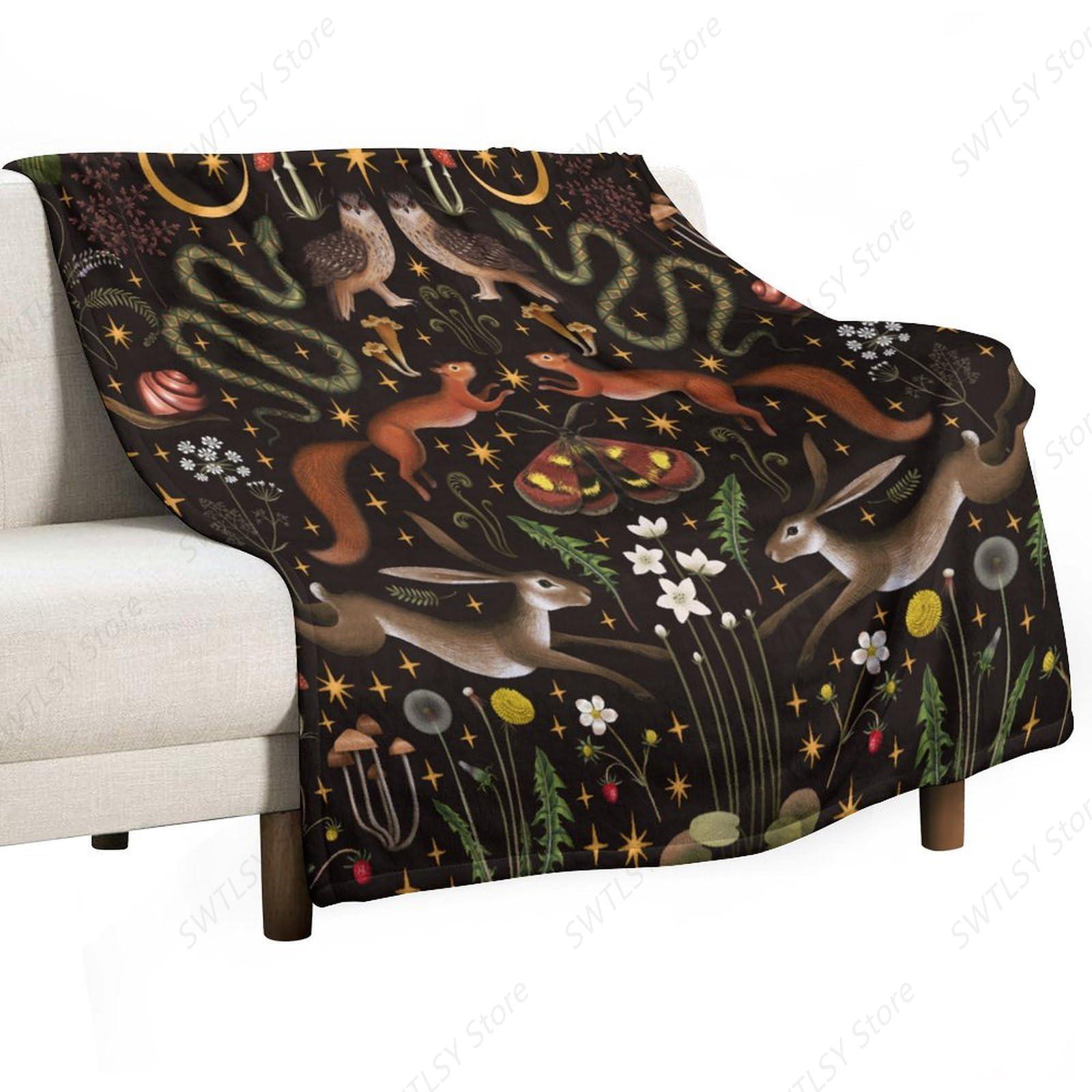 Home Landing Textiles - Rustik Orman Battaniyesi, Masal Ormanı Vahşi
