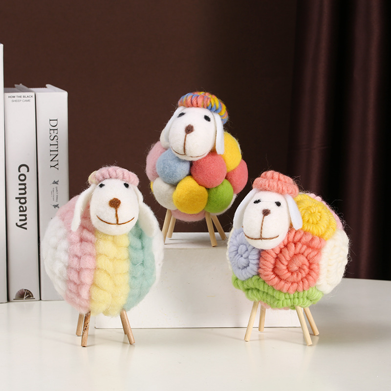 Home Textiles China - 1 adet güzel keçe koyun süs