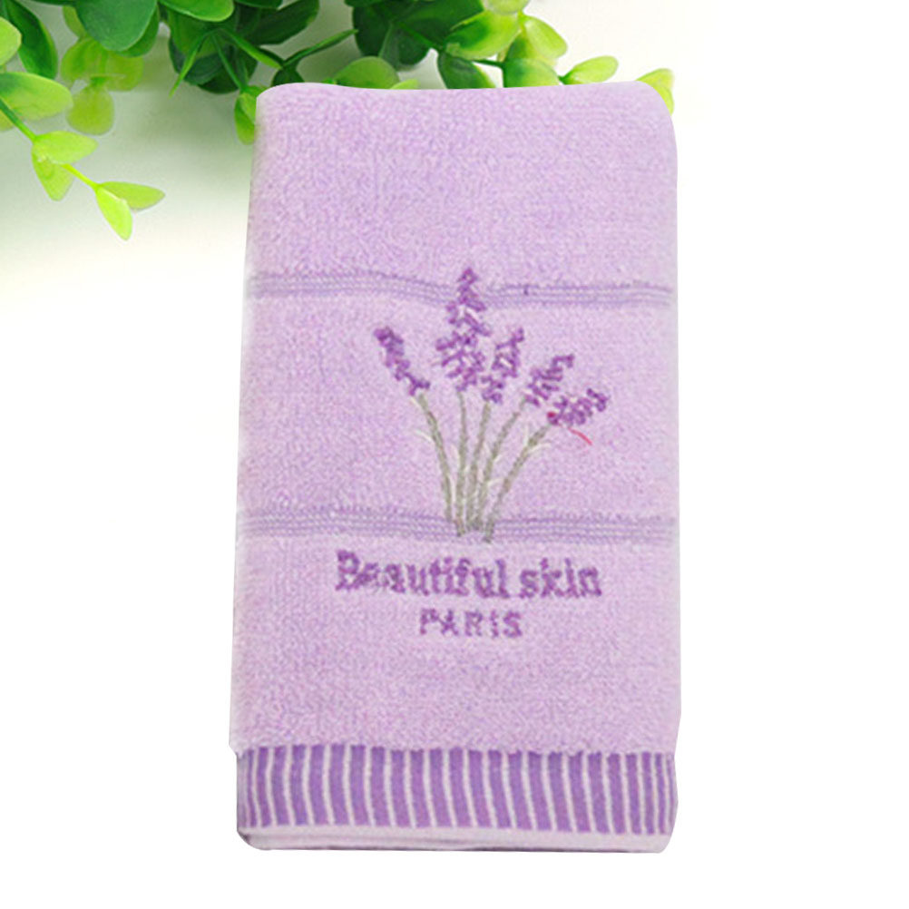 Home Textiles Pakistan - Lavanta Nakışlı Pamuklu Banyo Havlusu Ultra