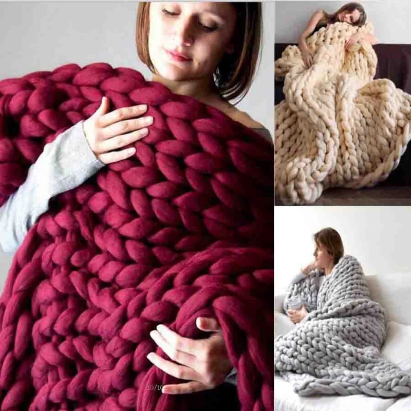 Moda Tıknaz Yün Battaniye Kalı - Throw Blanket Chunky Knit incelemesi ve fiyatı