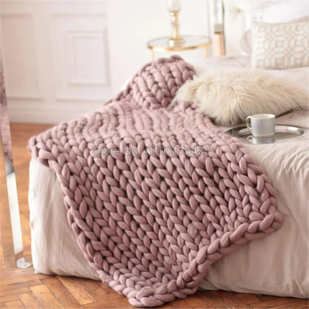 Gri Yumuşak Örme Battaniye Kış - Throw Blanket Chunky Knit incelemesi ve fiyatı