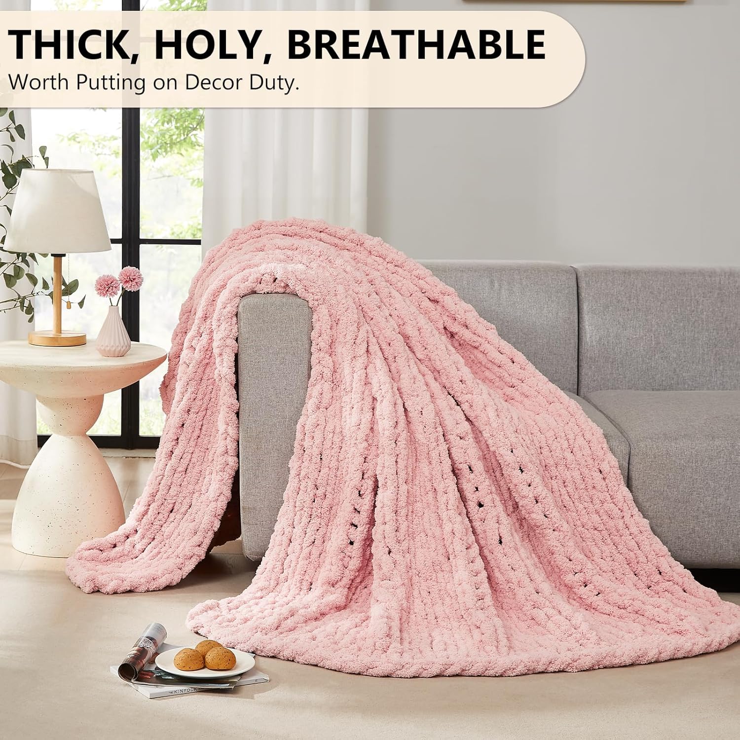 Tıknaz Örgü Battaniye Atmak Şö - Throw Blanket Chunky Knit incelemesi ve fiyatı