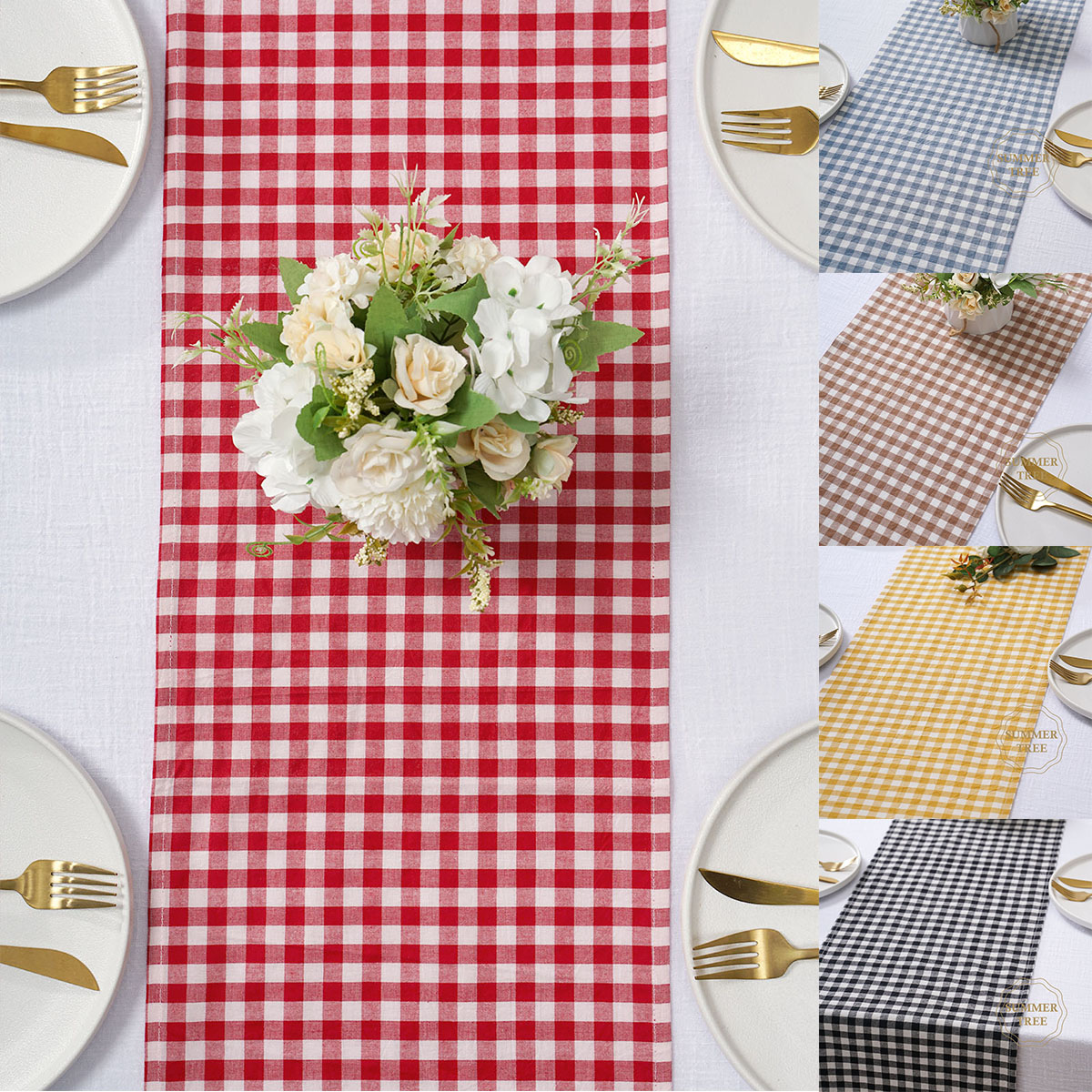 Rustik Ekose Pamuklu Masa Örtü - Home Textiles Plaid incelemesi ve fiyatı