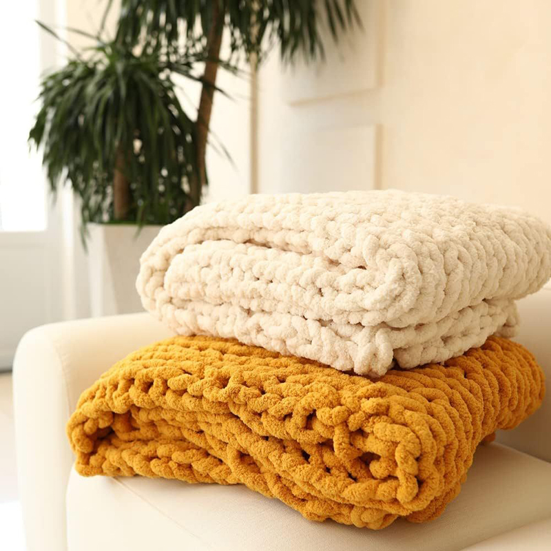 El Örgüsü Kalın Battaniye Kalı - Throw Blanket Chunky Knit incelemesi ve fiyatı