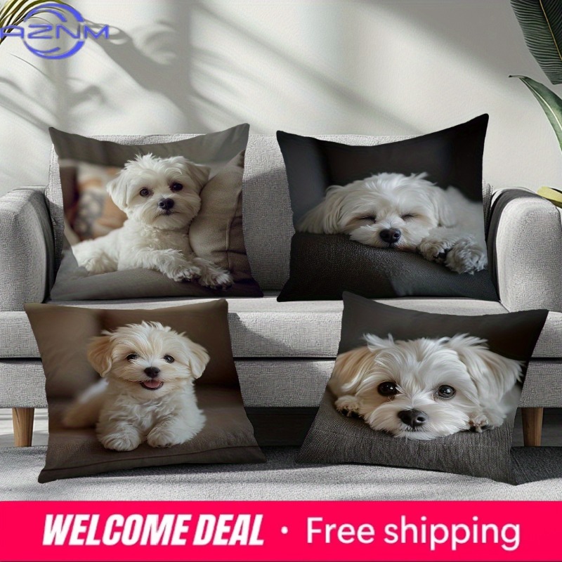 Malta Köpeği Fotoğraf Baskılı  - Home Textiles Photos incelemesi ve fiyatı