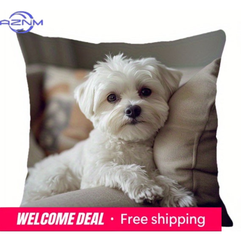 Malta Köpeği Fotoğraf Baskılı  - Home Textiles Photos incelemesi ve fiyatı