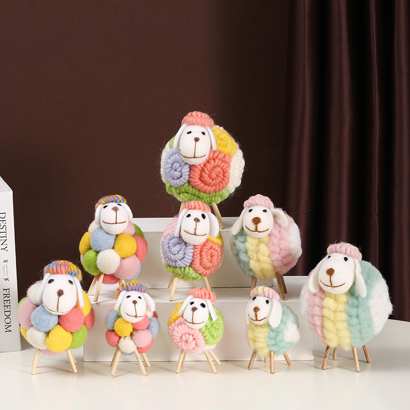 1 adet güzel keçe koyun süs ak - Home Textiles China incelemesi ve fiyatı