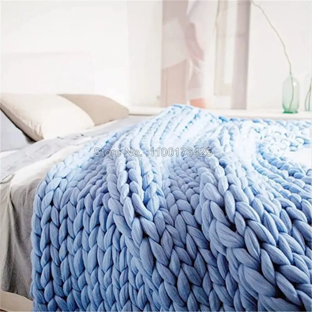 Gri Yumuşak Örme Battaniye Kış - Throw Blanket Chunky Knit incelemesi ve fiyatı