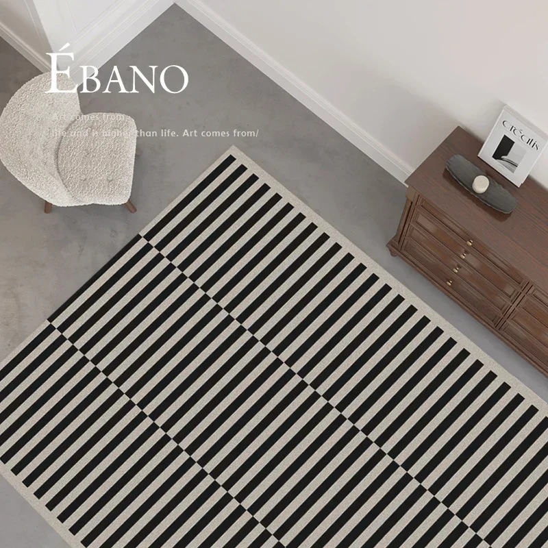Klasik Retro Siyah Beyaz Çizgi - Home Textiles Plaid incelemesi ve fiyatı